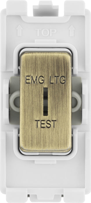BG RAB12EL Nexus Grid 20A Secret Key SP 2-Way (EMG LTG TEST) - Antique Brass - westbasedirect.com