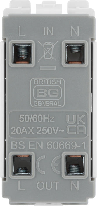BG RAB30 Nexus Grid 20A DP - Antique Brass - westbasedirect.com