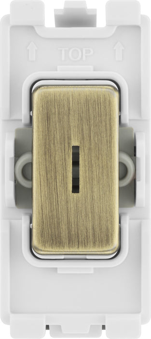 BG RAB30KY Nexus Grid 20A Secret Key DP - Antique Brass - westbasedirect.com