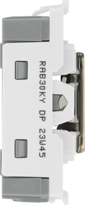 BG RAB30KY Nexus Grid 20A Secret Key DP - Antique Brass - westbasedirect.com