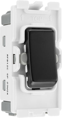 BG RFB12C Nexus Grid 20A SP 2-Way Centre Off - Matt Black