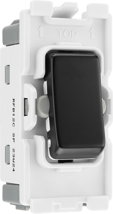 BG RFB12C Nexus Grid 20A SP 2-Way Centre Off - Matt Black - westbasedirect.com