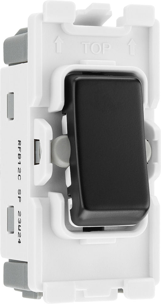BG RFB12C Nexus Grid 20A SP 2-Way Centre Off - Matt Black - westbasedirect.com
