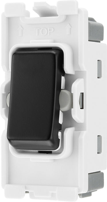 BG RFB12C Nexus Grid 20A SP 2-Way Centre Off - Matt Black - westbasedirect.com