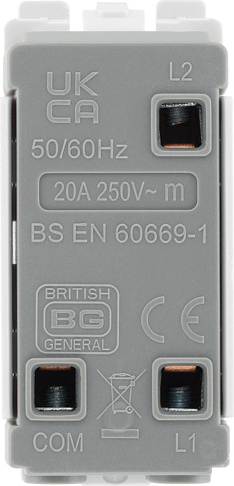 BG RFB12C Nexus Grid 20A SP 2-Way Centre Off - Matt Black - westbasedirect.com