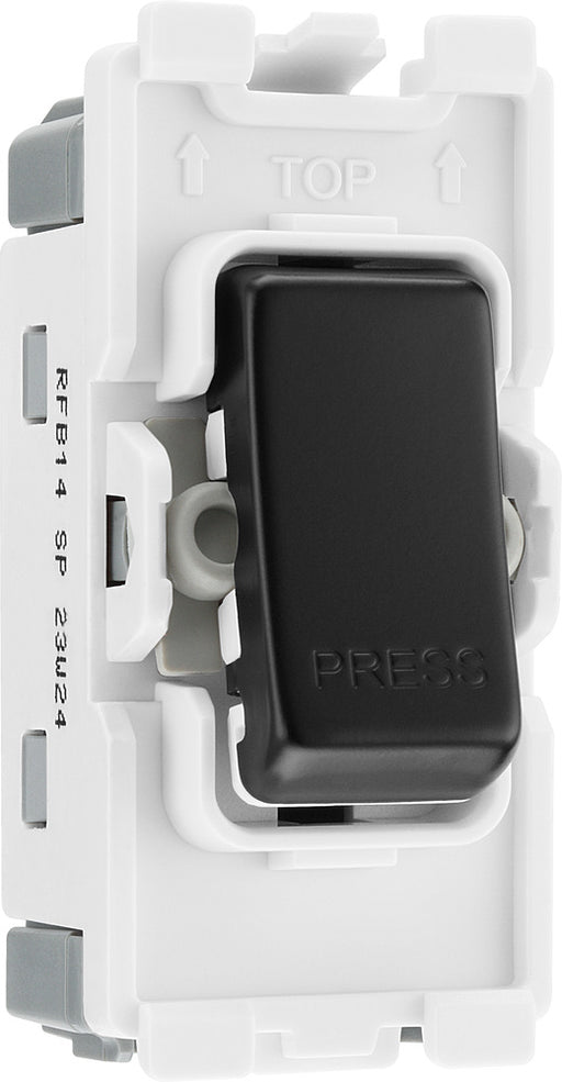 BG RFB14 Nexus Grid 20A SP 2-Way Retractive (PRESS) - Matt Black - westbasedirect.com