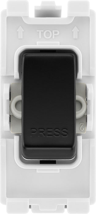 BG RFB14 Nexus Grid 20A SP 2-Way Retractive (PRESS) - Matt Black - westbasedirect.com