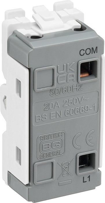 BG RFB14 Nexus Grid 20A SP 2-Way Retractive (PRESS) - Matt Black - westbasedirect.com