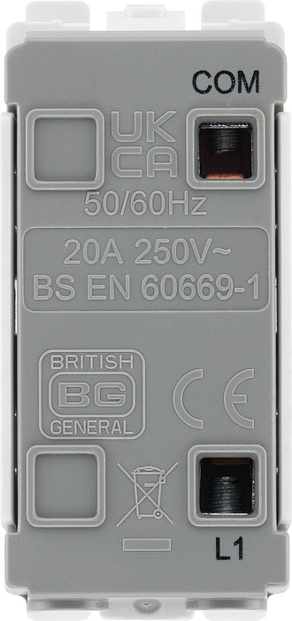 BG RFB14 Nexus Grid 20A SP 2-Way Retractive (PRESS) - Matt Black - westbasedirect.com