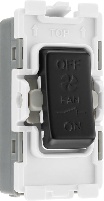 BG RFB15 Nexus Grid 20A Triple Pole Fan Isolator - Matt Black - westbasedirect.com