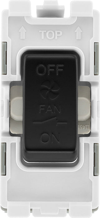 BG RFB15 Nexus Grid 20A Triple Pole Fan Isolator - Matt Black - westbasedirect.com