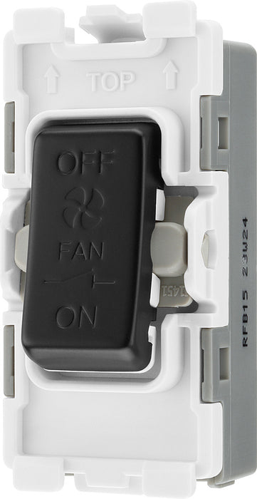 BG RFB15 Nexus Grid 20A Triple Pole Fan Isolator - Matt Black - westbasedirect.com
