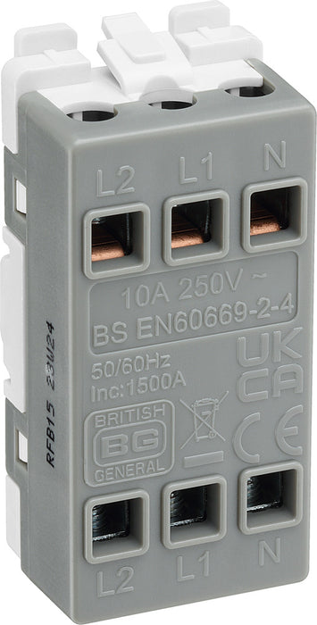 BG RFB15 Nexus Grid 20A Triple Pole Fan Isolator - Matt Black - westbasedirect.com