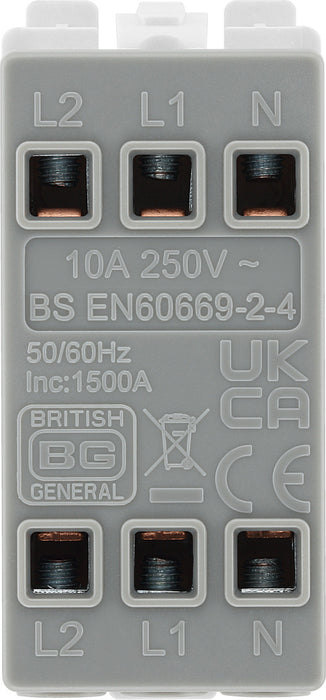 BG RFB15 Nexus Grid 20A Triple Pole Fan Isolator - Matt Black - westbasedirect.com