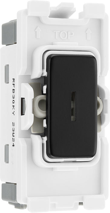 BG RFB30KY Nexus Grid 20A Secret Key DP - Matt Black - westbasedirect.com