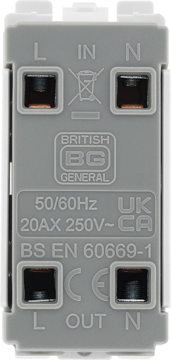 BG RFB30KY Nexus Grid 20A Secret Key DP - Matt Black - westbasedirect.com