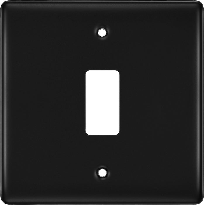 BG RNFB1 Nexus Metal 1G Grid Front Plate - Matt Black - westbasedirect.com