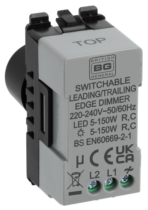 BG Evolve RPCDBDLT Grid 2-Way Intelligent Dual Mode Dimmer Module -  Black - westbasedirect.com