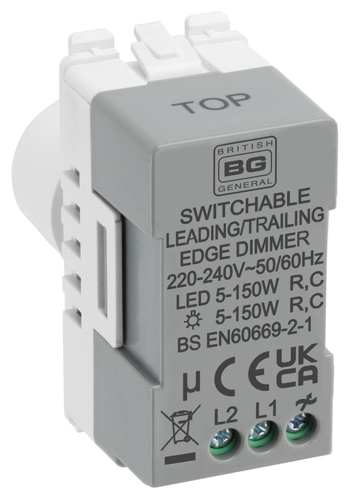 BG Evolve RPCDWDLT Grid 2-Way Intelligent Dual Mode Dimmer Module - White - westbasedirect.com