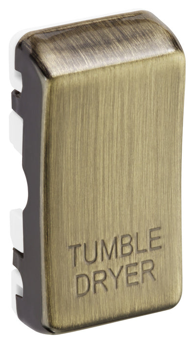 BG RRTDAB Nexus Grid Rocker Embossed (TUMBLE DRYER) - Antique Brass - westbasedirect.com
