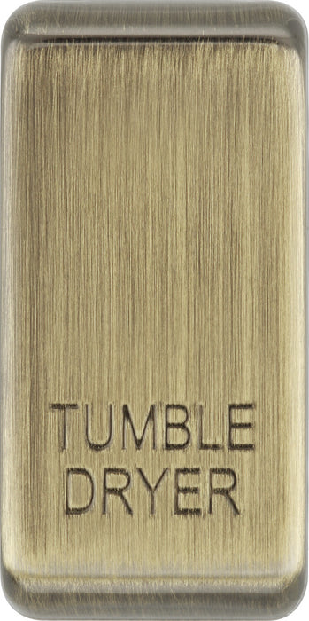 BG RRTDAB Nexus Grid Rocker Embossed (TUMBLE DRYER) - Antique Brass - westbasedirect.com