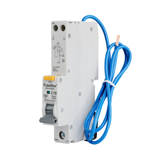 FuseBox RTA101630C 16A C Curve 10kA 30mA Type A RCBO - westbasedirect.com