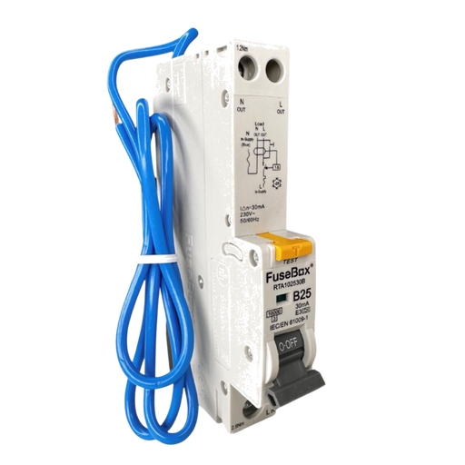 FuseBox RTA102530B 25A B Curve 10kA 30mA Type A RCBO - westbasedirect.com