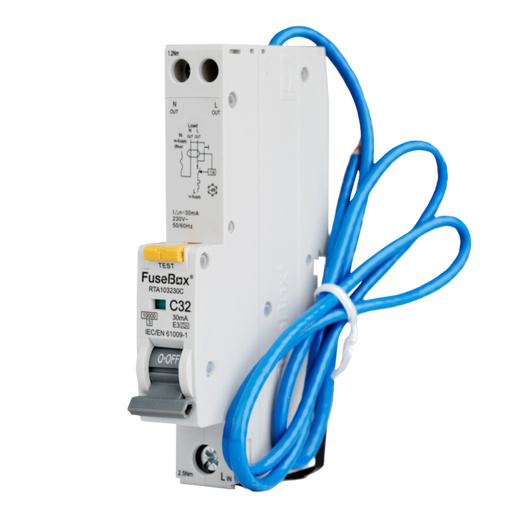FuseBox RTA103230C 32A C Curve 10kA 30mA Type A RCBO - westbasedirect.com