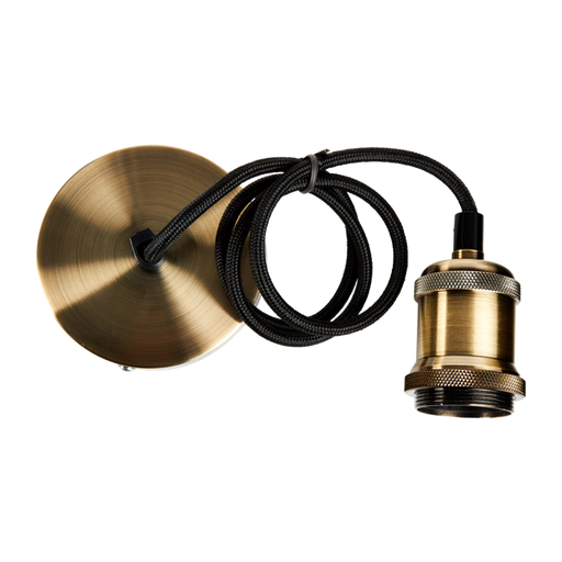 Energizer 120cm Adjustable Pendant - Antique Brass - westbasedirect.com