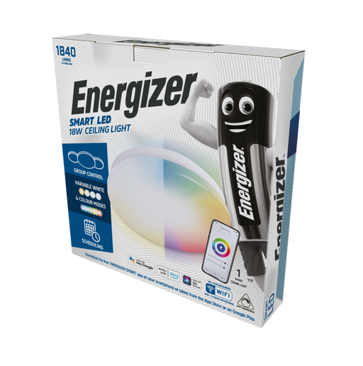 Energizer Smart S18476 18W RGBW & CCT Ceiling Light - westbasedirect.com