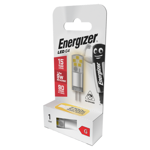 Energizer S18744 1.2W 90lm G4 LED Capsule Bulb Warm White 2700K - westbasedirect.com
