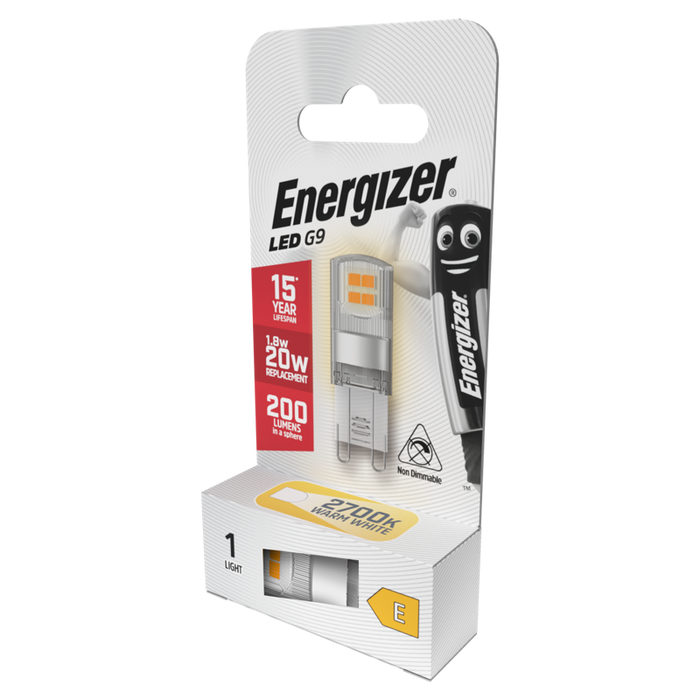 Energizer S18748 1.8W 200lm G9 LED Capsule Bulb Warm White 2700K - westbasedirect.com