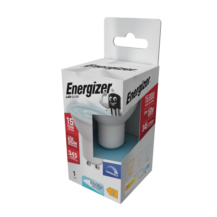 Energizer S29774 3.6W 345lm GU10 Spotlight LED Bulb Daylight 6500K Dimmable Boxed - westbasedirect.com