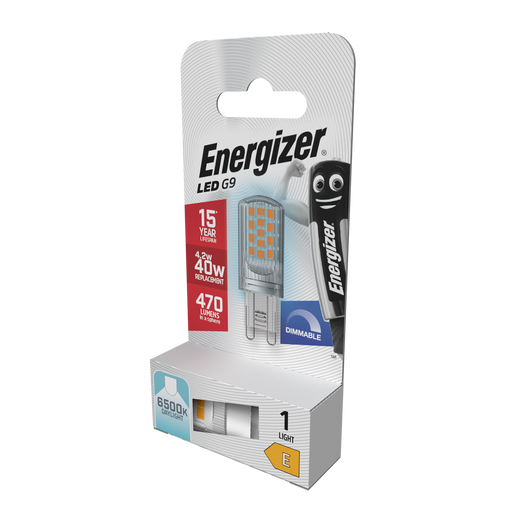 Energizer S29830 4.2W 470lm G9 LED Capsule Bulb Daylight 6500K Dimmable (Box) - westbasedirect.com