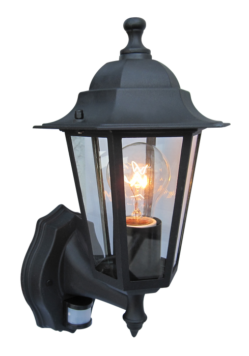 Powermaster S5902 IP43 6-Sided PIR Lantern - Black - westbasedirect.com