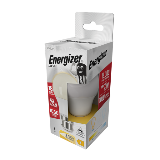 Energizer S8864 11W 1060lm B22 BC GLS LED Bulb Opal Warm White 2700K - westbasedirect.com