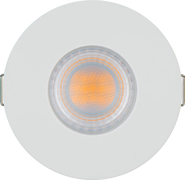 Luceco SFTF5W30/10 FType Spot Decorative LED Downlight 5W 515Lm 3000K Dimmable IP65 White Bezel - Flat (10 Pack) - westbasedirect.com