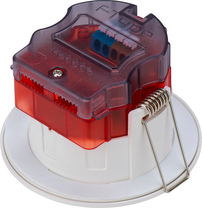 Luceco SFTF5W30 FType Spot Decorative LED Downlight 5W 515Lm 3000K Dimmable IP65 White Bezel - Flat - westbasedirect.com