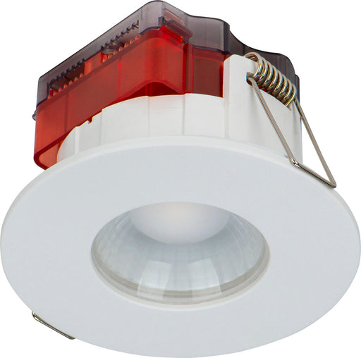 Luceco SFTF5W40/10 FType Spot Decorative LED Downlight 5W 550Lm 4000K Dimmable IP65 White Bezel - Flat (10 Pack) - westbasedirect.com