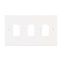 Selectric SGRID360-162 GRID360 Square White Moulded  3 Aperture Modular Front Plate