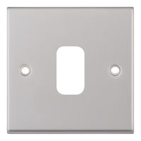 Selectric SGRID360-181 GRID360 7M-PRO 1 Aperture Modular Front Plate - Satin Chrome