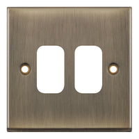Selectric SGRID360-203 GRID360 7M-PRO 2 Aperture Modular Front Plate - Antique Brass