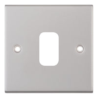 Selectric SGRID360-209 GRID360 5M 1 Aperture Modular Front Plate - Satin Chrome