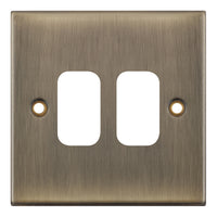 Selectric SGRID360-231 GRID360 5M 2 Aperture Modular Front Plate - Antique Brass