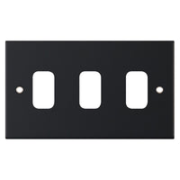 Selectric SGRID360-246 GRID360 5M 3 Aperture Modular Front Plate - Matt Black
