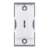 Selectric SGRID360-330 GRID360 20A DP 1 Way Key Switch Module - Matt White, White Insert