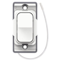 Selectric SGRID360-489 GRID360 Kinetic IP42 Retractive On/Off Switch Module - White Plastic, White Insert