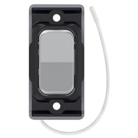 Selectric SGRID360-491 GRID360 Kinetic IP42 Retractive On/Off Switch Module - Satin Chrome, Black Insert