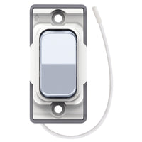 Selectric SGRID360-493 GRID360 Kinetic IP42 Retractive On/Off Switch Module - Polished Chrome, White Insert