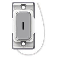 Selectric SGRID360-502 GRID360 Kinetic IP42 Push On/Off Emergency Key Switch Module - Satin Chrome, White Insert